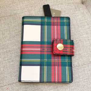 NWT J. Crew Tartan-Printed Leather Passport Case